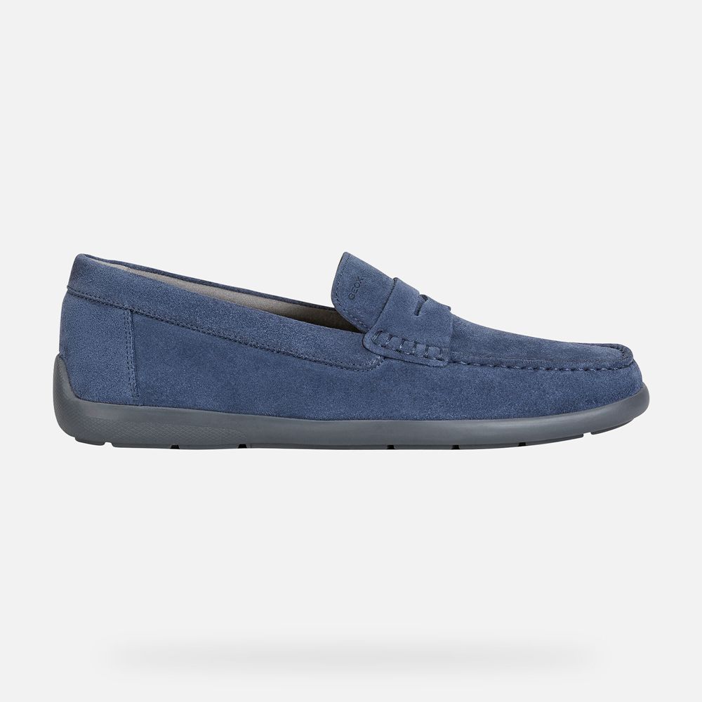 Geox Erkek Loafers Mavi - Devan - BGH-631427